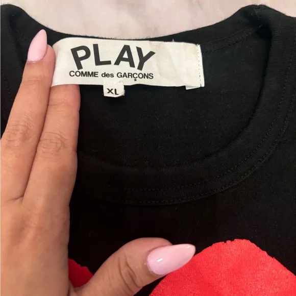 AUTHENTIC Comme des Garcons Black Tee men’s XL - Picture 2 of 5